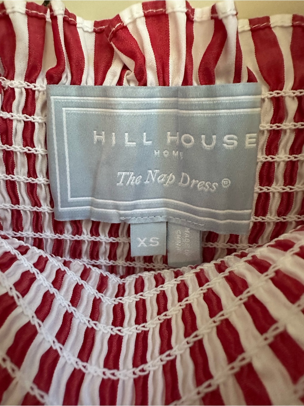 Like New Hill House Ellie Nap dress. Red Stripe. XS. EUC - Picture 5 of 6